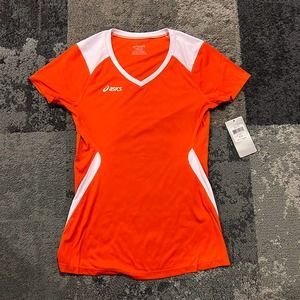 Asics Activewear Jersey Orange Shirt NEW Size Small Women's